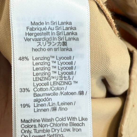 Madewell Women Plus Leg Harlow Wide Leg Pant Drapey Twill Linen Sz 18W Beige NWT - Picture 8 of 14